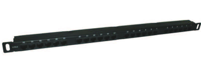 0.5U Cat.5e/Cat.6/Cat.6A UTP 24Ports Patch Panel   FD-PP13