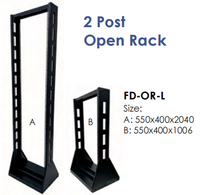 FD-OR-L 2 Post Open Rack